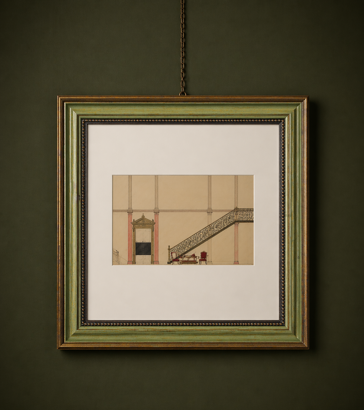 Emerald & Gold Ash Wood Picture Frame